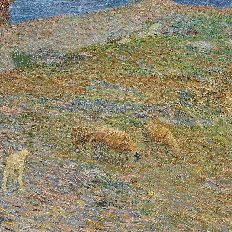 Schäfer Mit Seinen Schafen In Den Causses Henri Martin