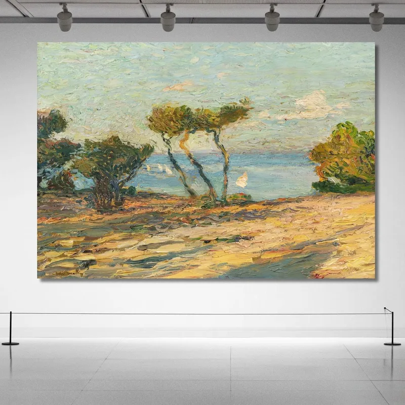 Orilla Del Mar Con Pinos Henri Martin