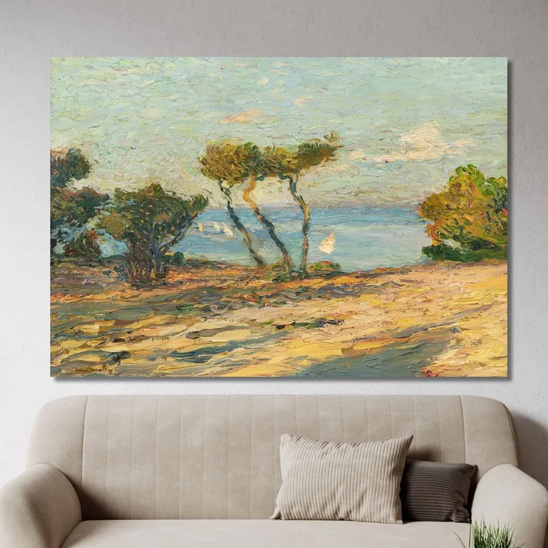 Orilla Del Mar Con Pinos Henri Martin