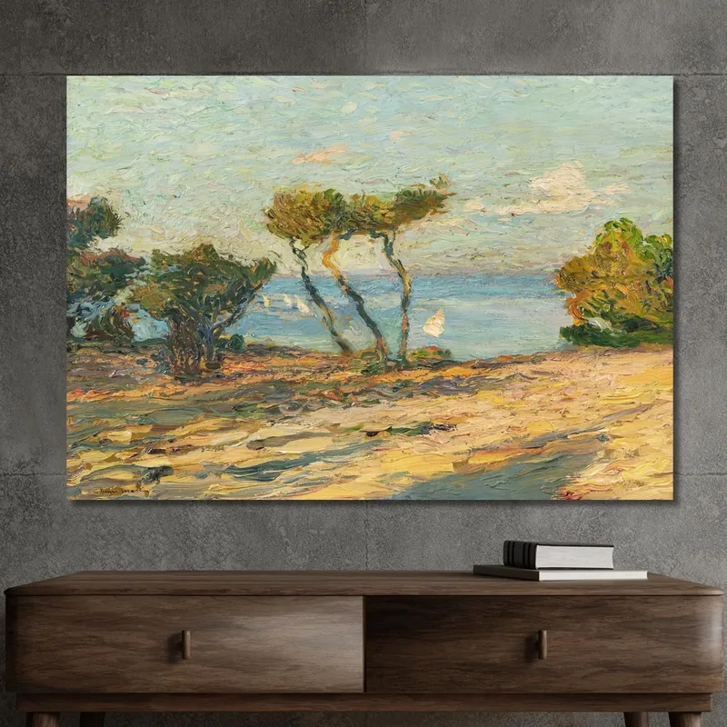 Orilla Del Mar Con Pinos Henri Martin