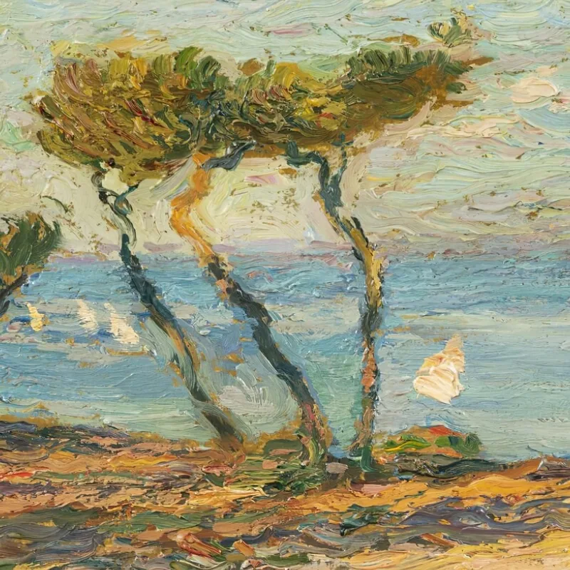 Orilla Del Mar Con Pinos Henri Martin