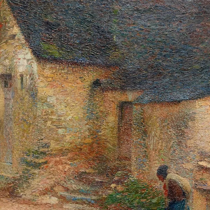 Ziegenhirtin Vor Einem Alten Haus In Labastide Henri Martin