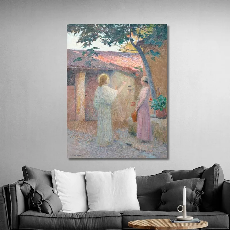 Christus Und Die Frau Von Samaria Henri Martin