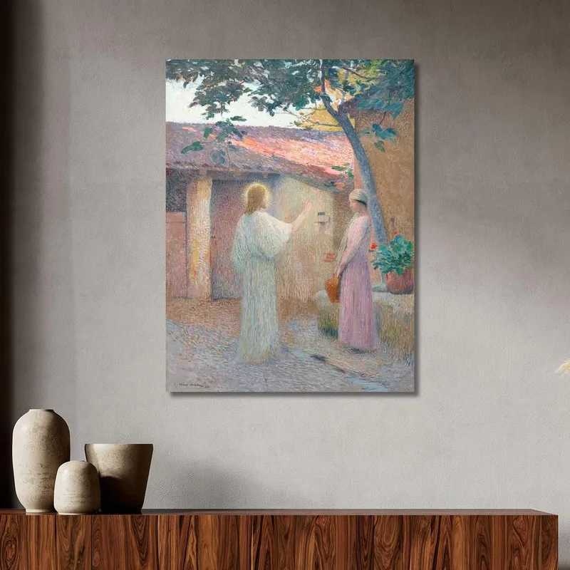 Christus Und Die Frau Von Samaria Henri Martin