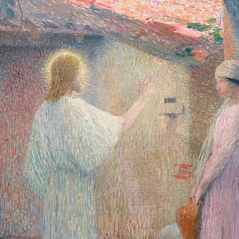 Christus Und Die Frau Von Samaria Henri Martin