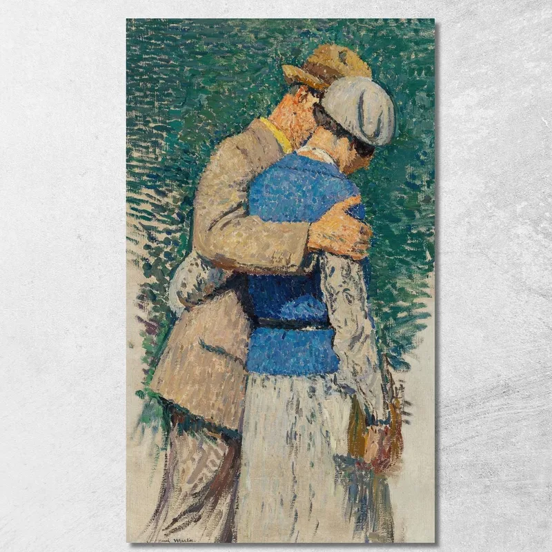 Couple Walking (Study For 'The Luxembourg Garden' Grand Decoration, Town Hall Of The 5Th Arrondissement, Paris) Henri Martin canvas print