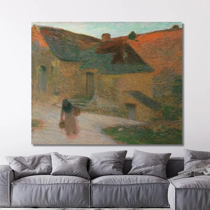 Letzte Strahlen Ein Bauernhof Im Lot Henri Martin