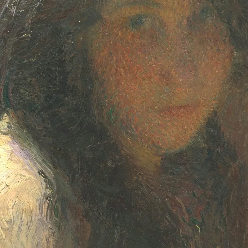 Junge Frau Die Sich Frisiert Öl Auf Leinwand Henri Martin