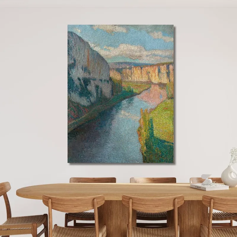 Das Tal Des Lot In Der Nähe Von Saint-Cirq-Lapopie Henri Martin