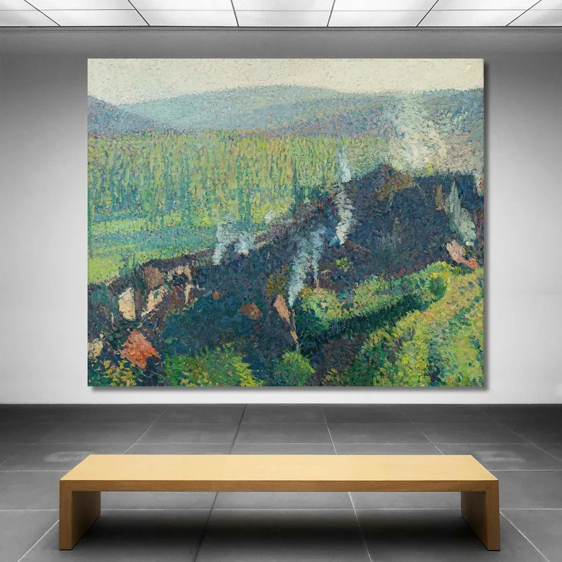 Labastide-Du-Vert Gesehen Von Marquayrol Rauchfahnen Henri Martin
