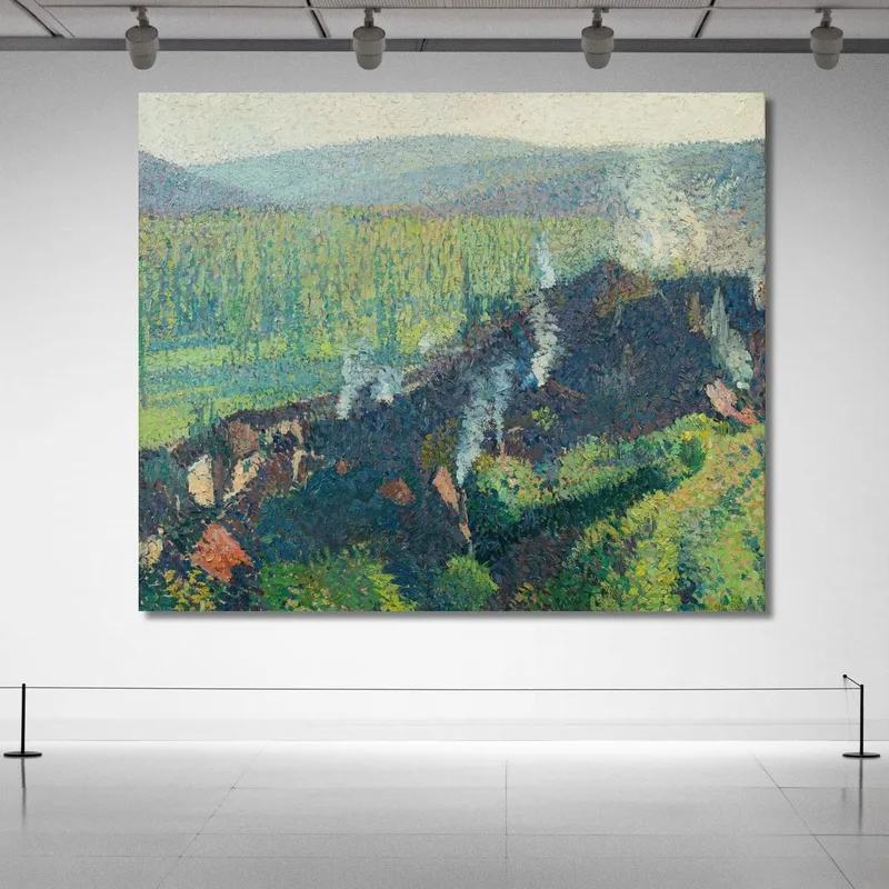 Labastide-Du-Vert Gesehen Von Marquayrol Rauchfahnen Henri Martin
