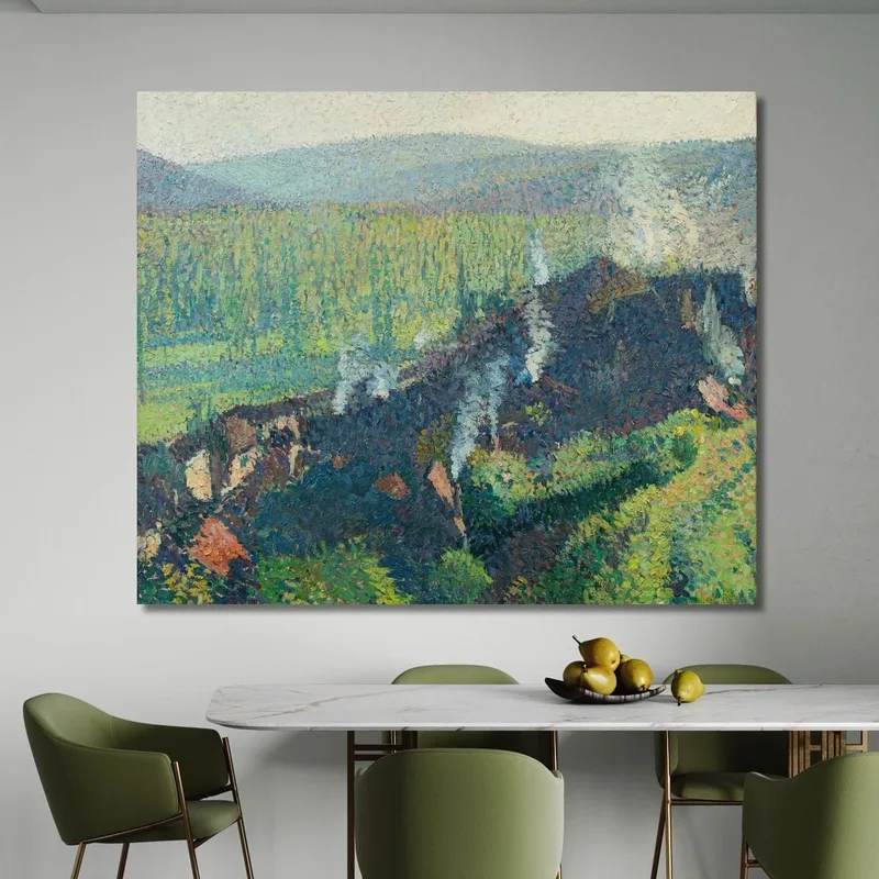 Labastide-Du-Vert Gesehen Von Marquayrol Rauchfahnen Henri Martin