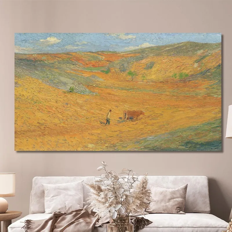 The Ploughman At The Bottom Of A Valley Henri Martin