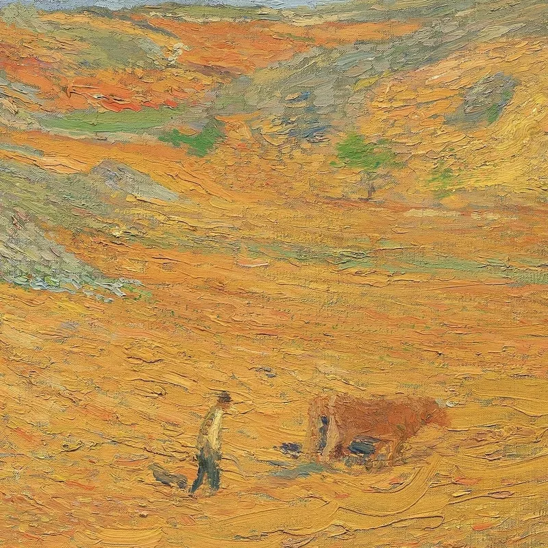 The Ploughman At The Bottom Of A Valley Henri Martin