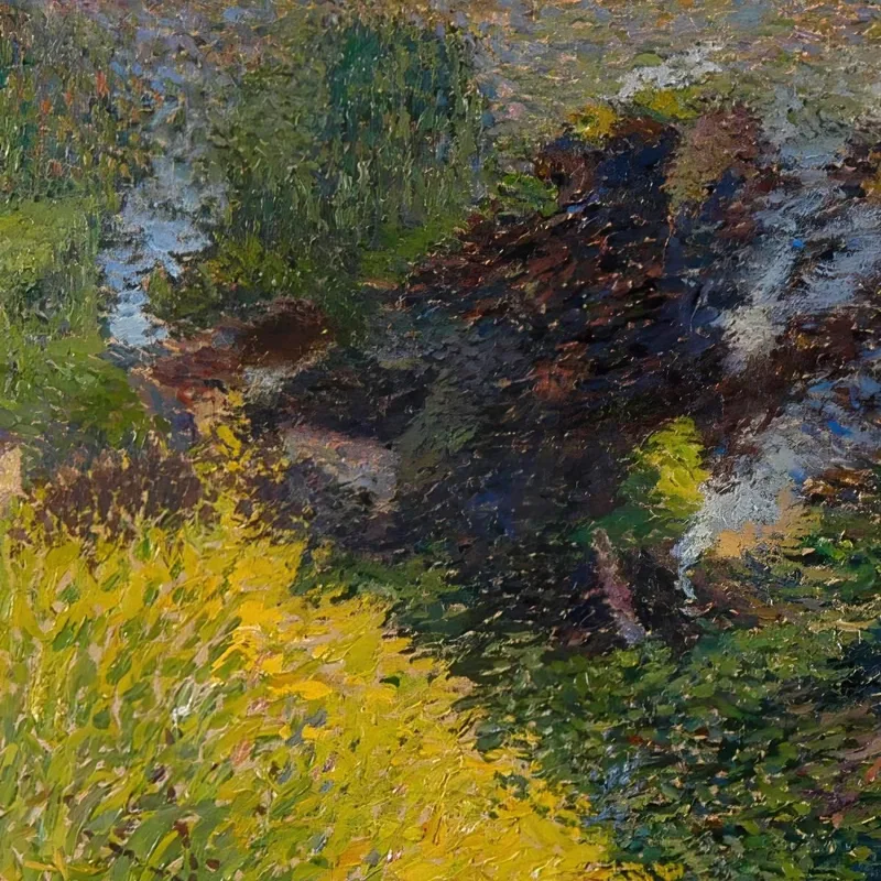 Las Cabañas Al Atardecer Henri Martin