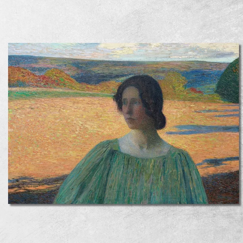 Méditation Henri Martin tableau impression sur toile