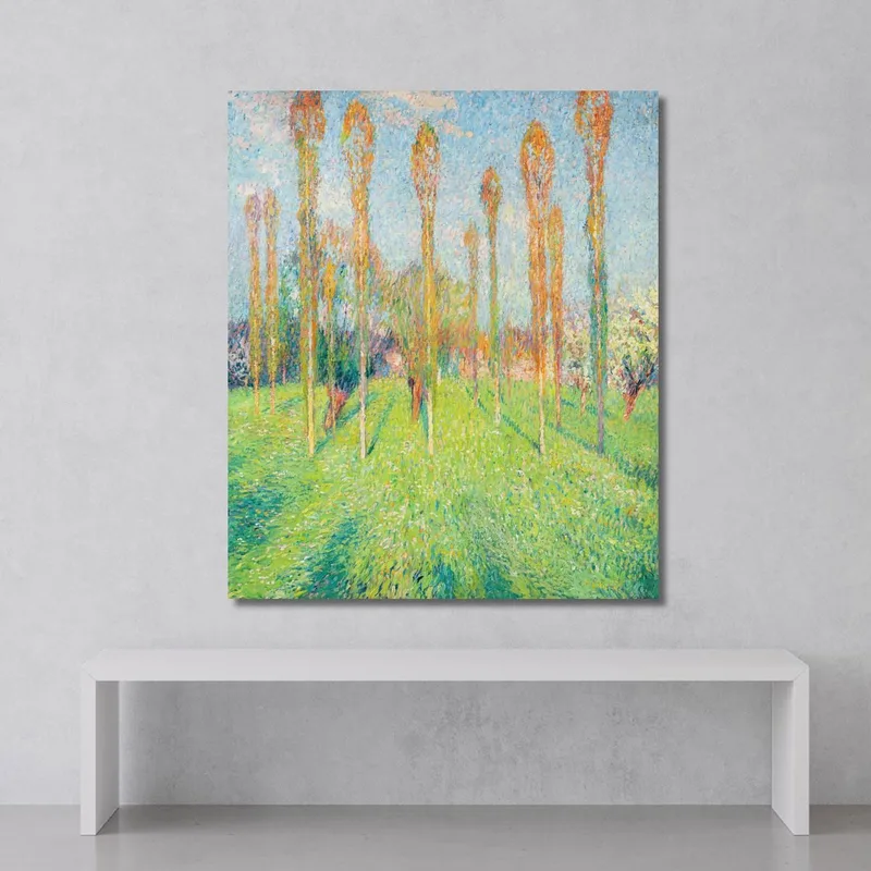 Prado Soleado Con Álamos Henri Martin