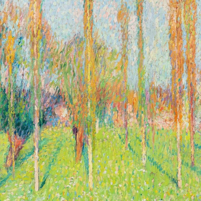 Prado Soleado Con Álamos Henri Martin