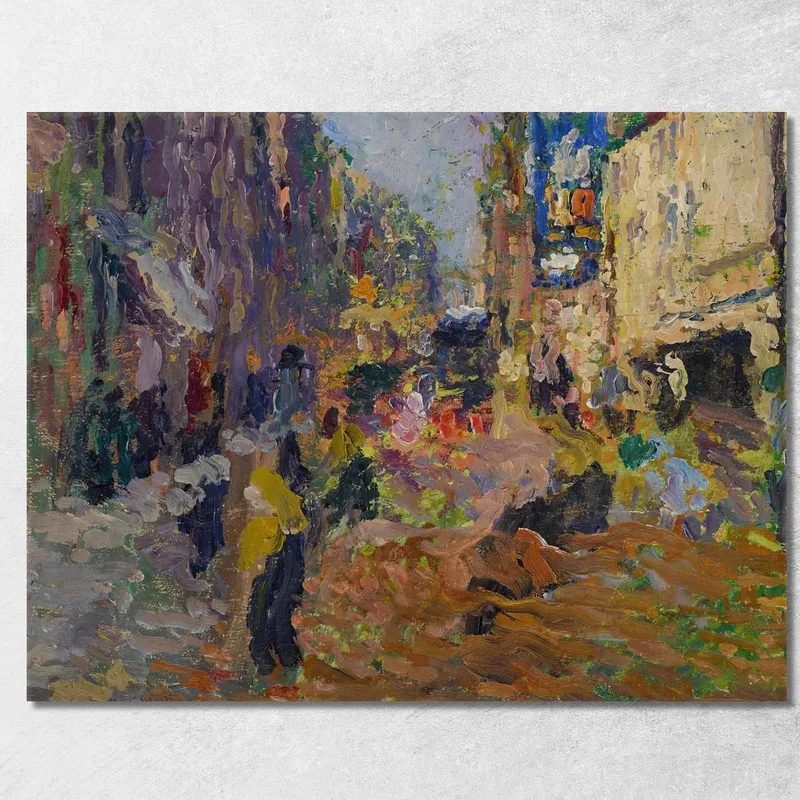 Scène De Rue Henri Martin tableau impression sur toile