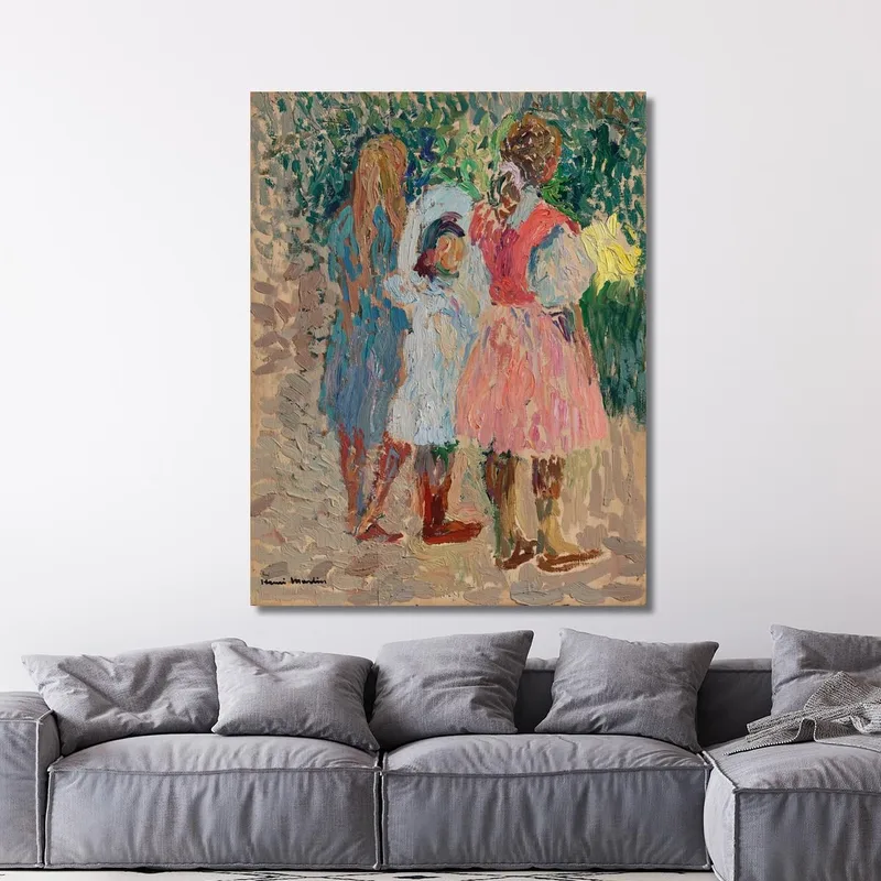 Tres Niñas Pequeñas En El Jardín Una Mañana De Verano Henri Martin