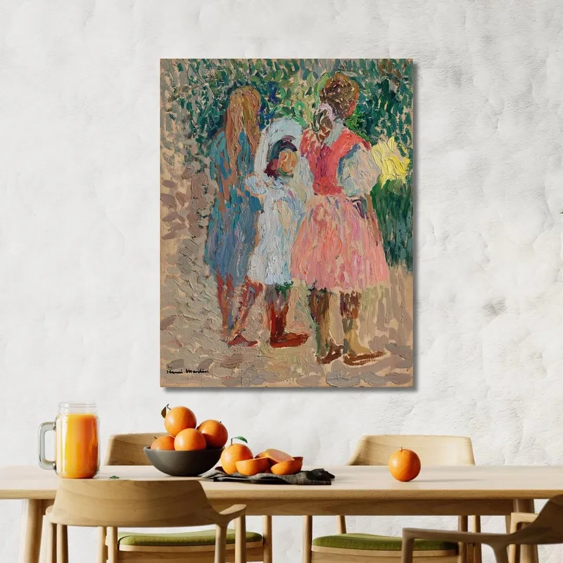 Tres Niñas Pequeñas En El Jardín Una Mañana De Verano Henri Martin