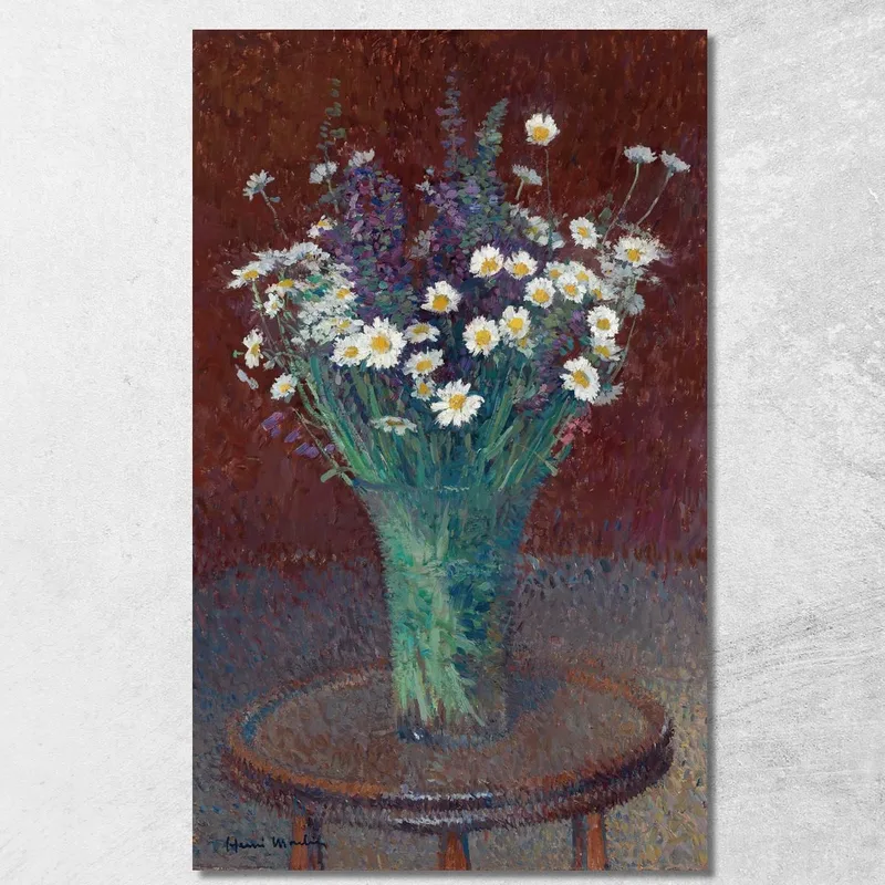 Vase De Marguerites Henri Martin tableau impression sur toile