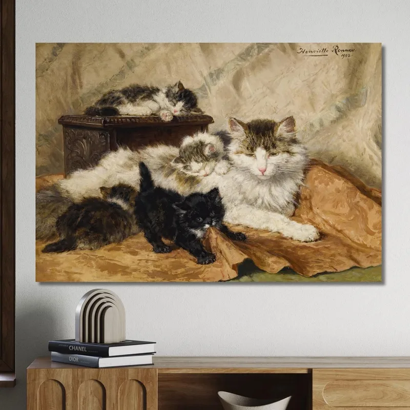 Una Madre E I Suoi Gattini Henriëtte Ronner-Knip