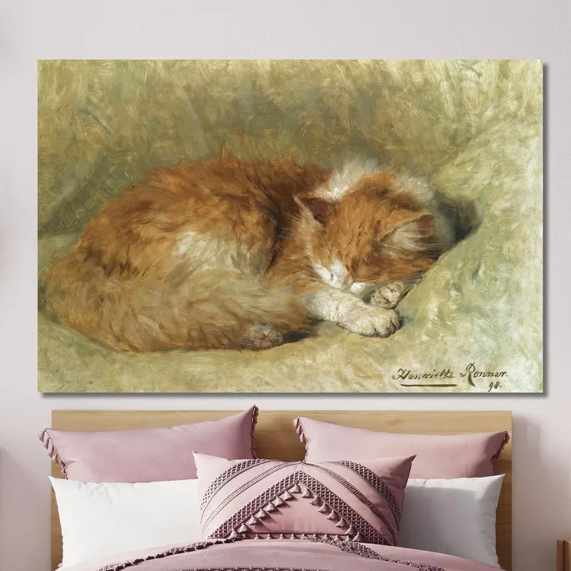 A Sleeping Cat Henriëtte Ronner-Knip