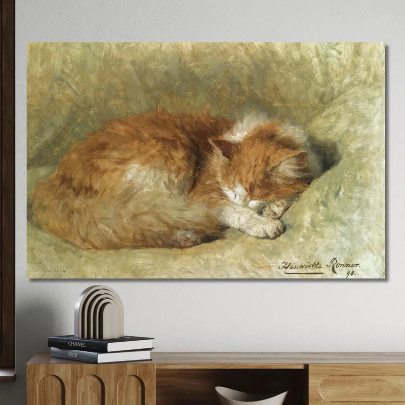 A Sleeping Cat Henriëtte Ronner-Knip