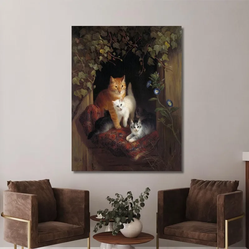 Gatto Con Gattini Henriëtte Ronner-Knip