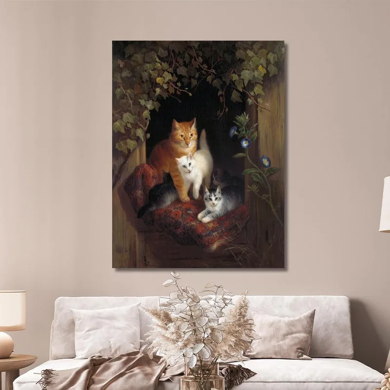 Gatto Con Gattini Henriëtte Ronner-Knip