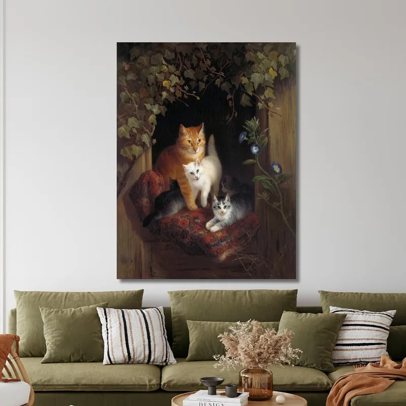 Gatto Con Gattini Henriëtte Ronner-Knip