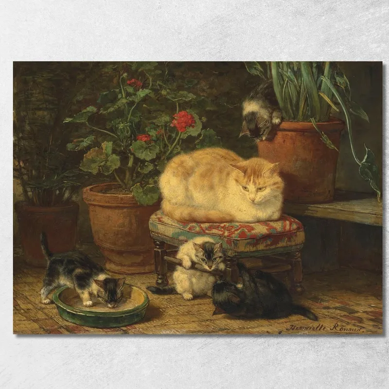 Gatitos Jugando 3 Henriëtte Ronner-Knip cuadro en lienzo