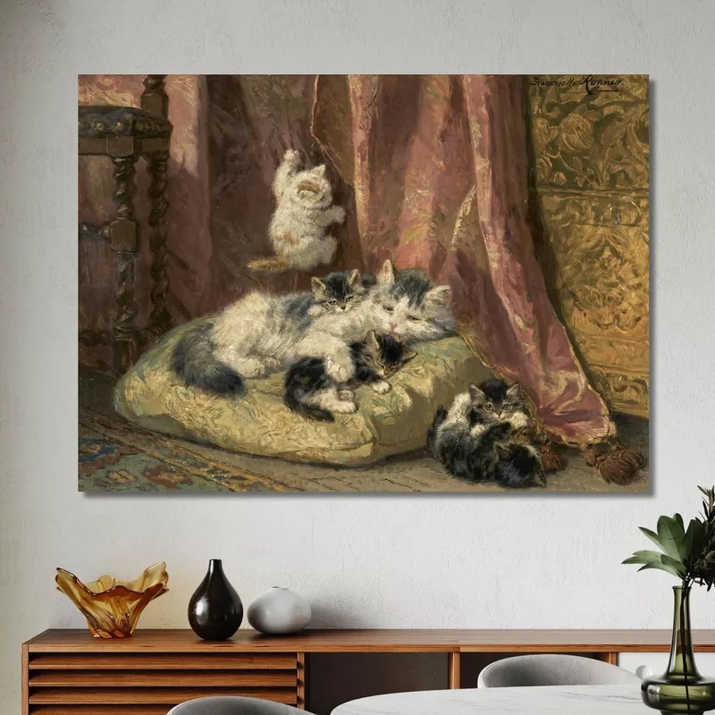 Gatitos Jugando 4 Henriëtte Ronner-Knip