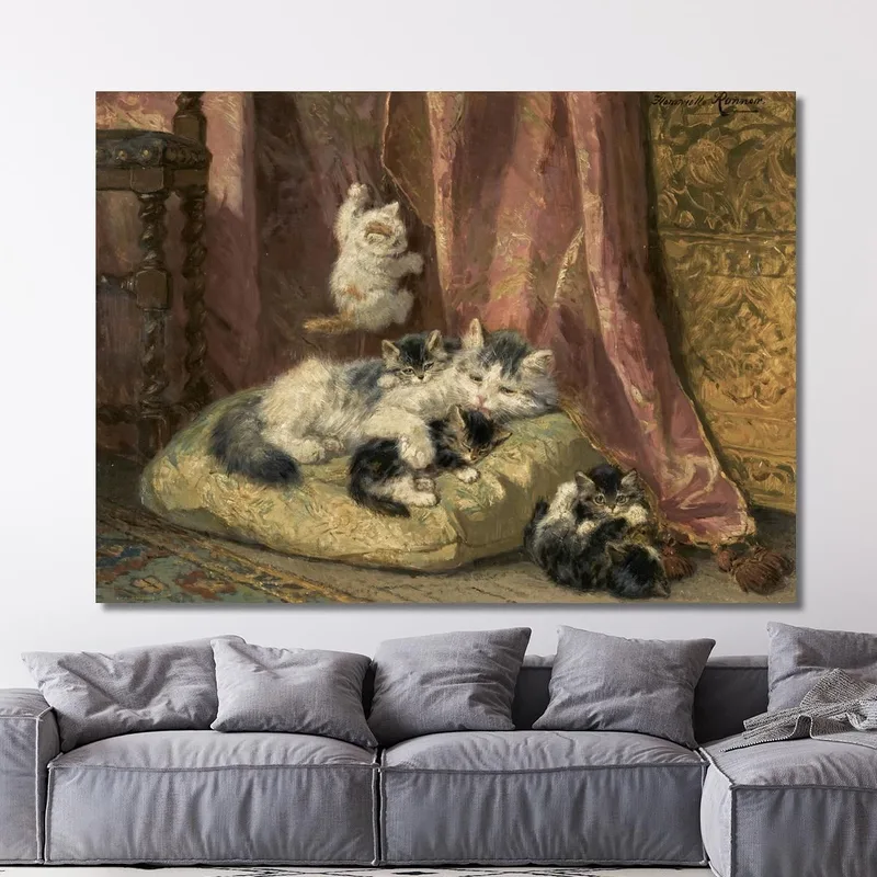 Gatitos Jugando 4 Henriëtte Ronner-Knip