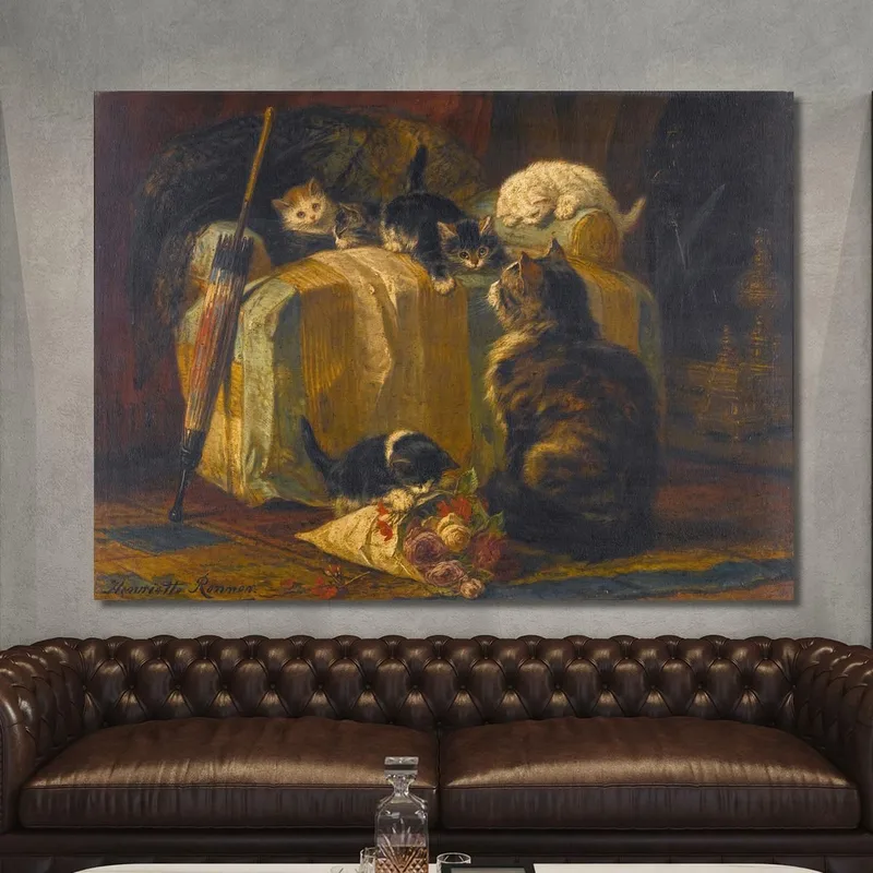Kätzchen Beim Spielen Henriëtte Ronner-Knip