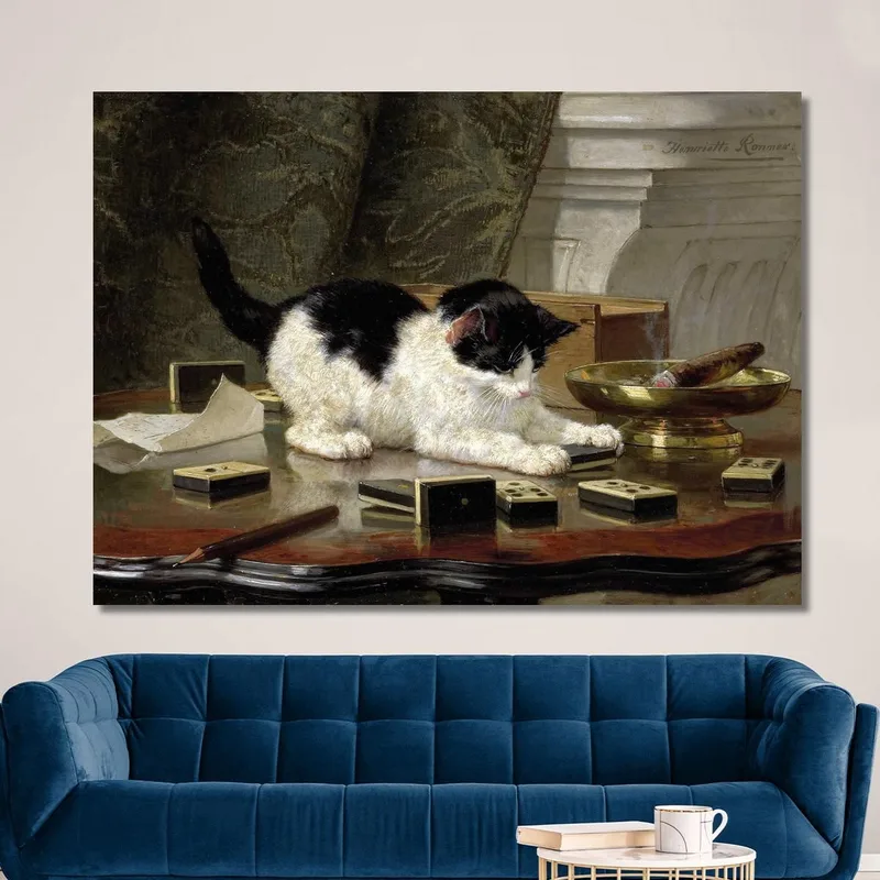 El Gato Jugando Henriëtte Ronner-Knip