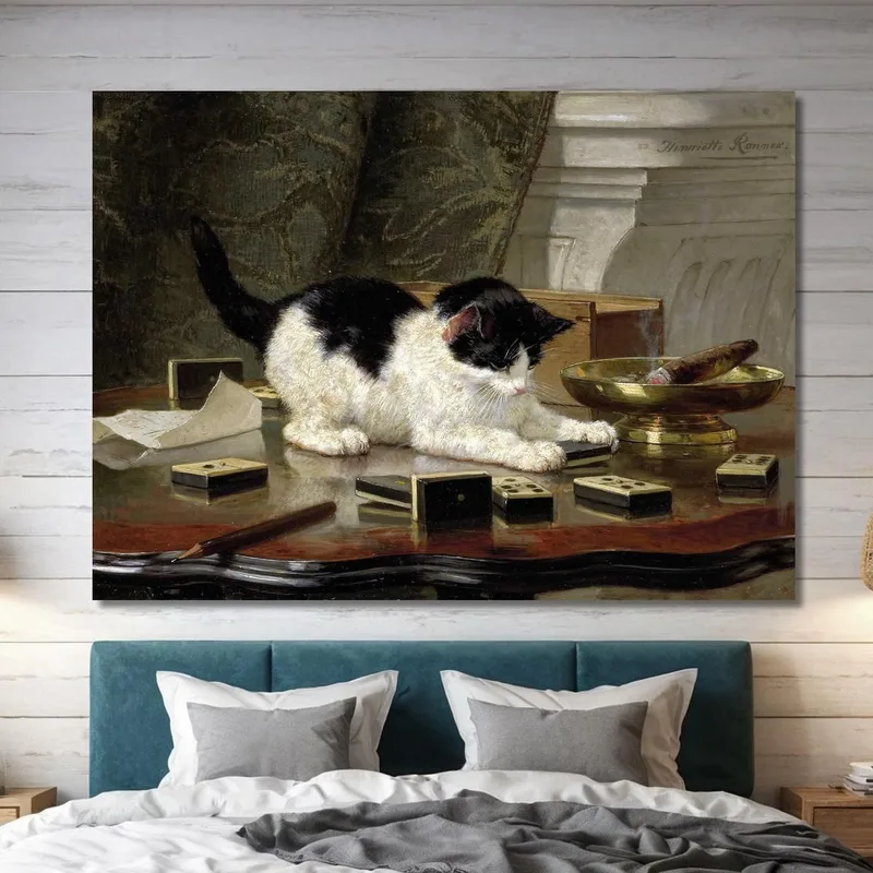 El Gato Jugando Henriëtte Ronner-Knip