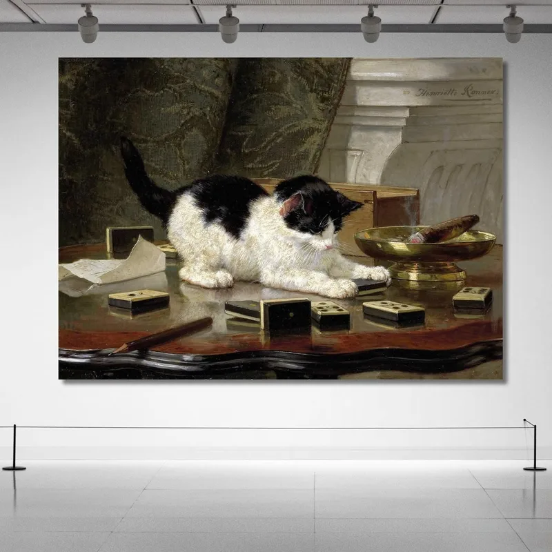 El Gato Jugando Henriëtte Ronner-Knip