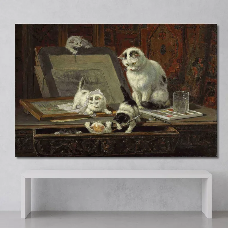 La Lección De Arte Del Gatito Henriëtte Ronner-Knip