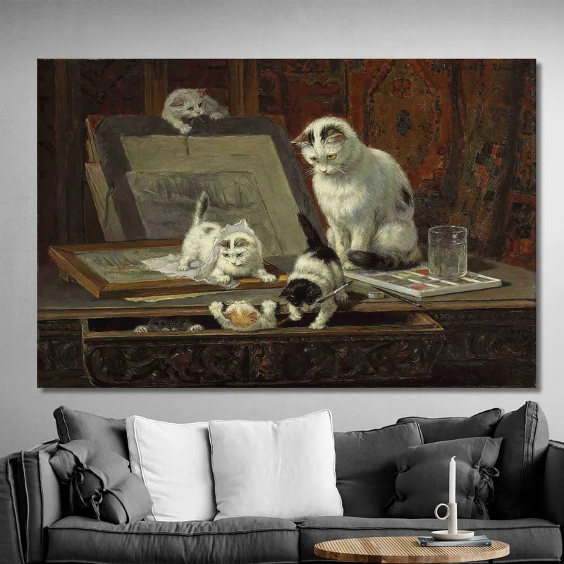 La Lección De Arte Del Gatito Henriëtte Ronner-Knip