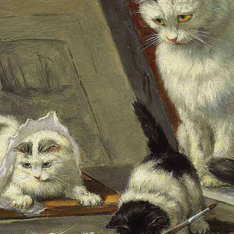 La Lección De Arte Del Gatito Henriëtte Ronner-Knip
