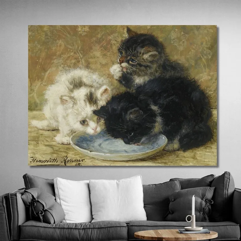 Drei Kätzchen 2 Henriëtte Ronner-Knip