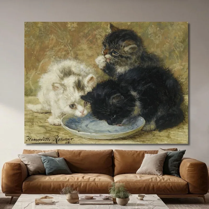 Drei Kätzchen 2 Henriëtte Ronner-Knip