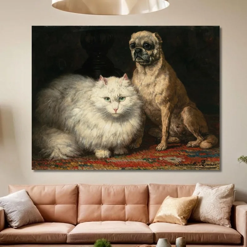 Two Friends Henriëtte Ronner-Knip