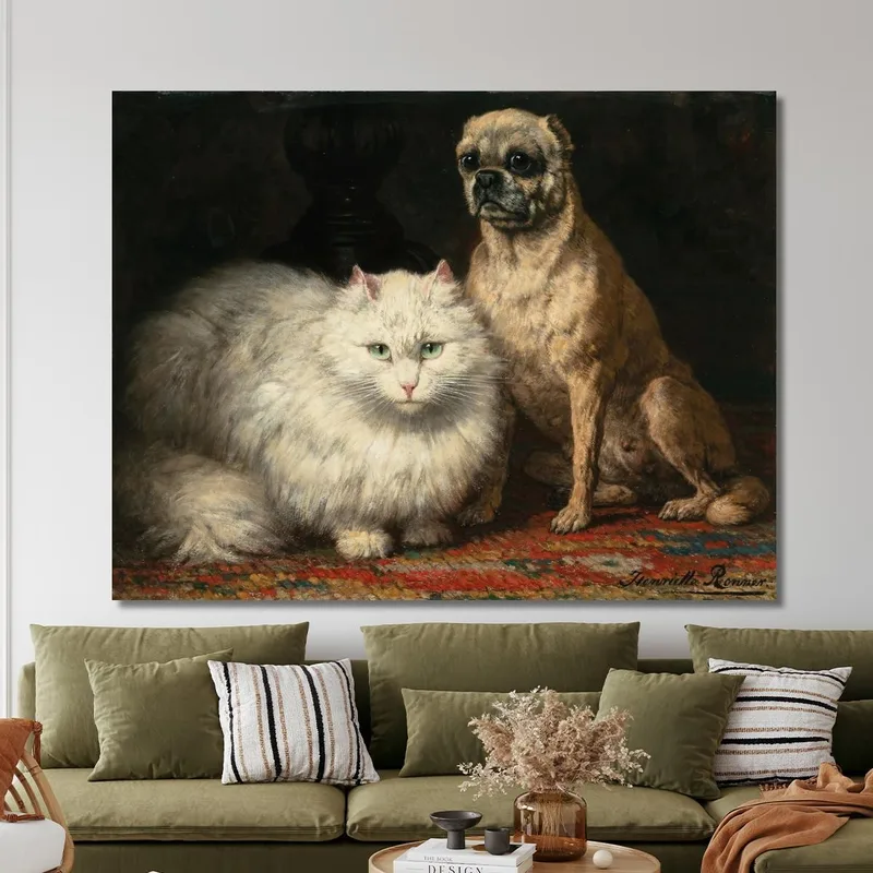 Two Friends Henriëtte Ronner-Knip