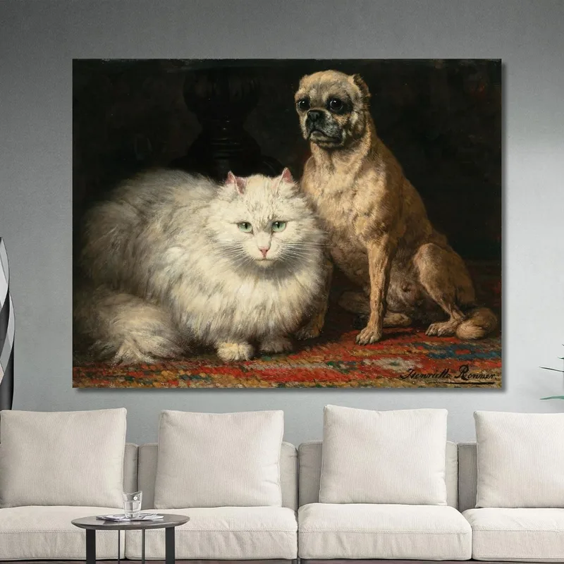 Two Friends Henriëtte Ronner-Knip