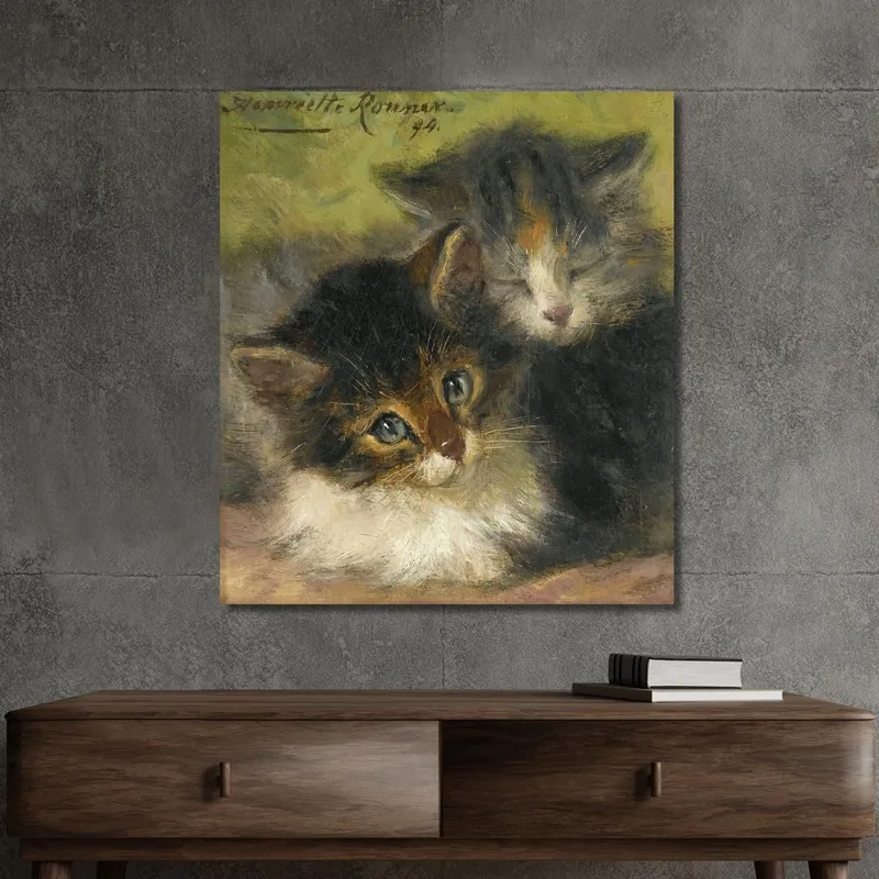 Zwei Kätzchen 2 Henriëtte Ronner-Knip