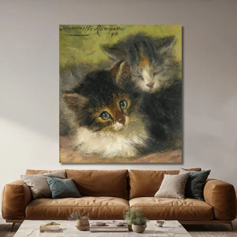Zwei Kätzchen 2 Henriëtte Ronner-Knip