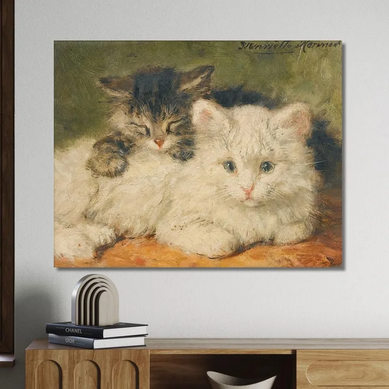 Two Kittens Henriëtte Ronner-Knip